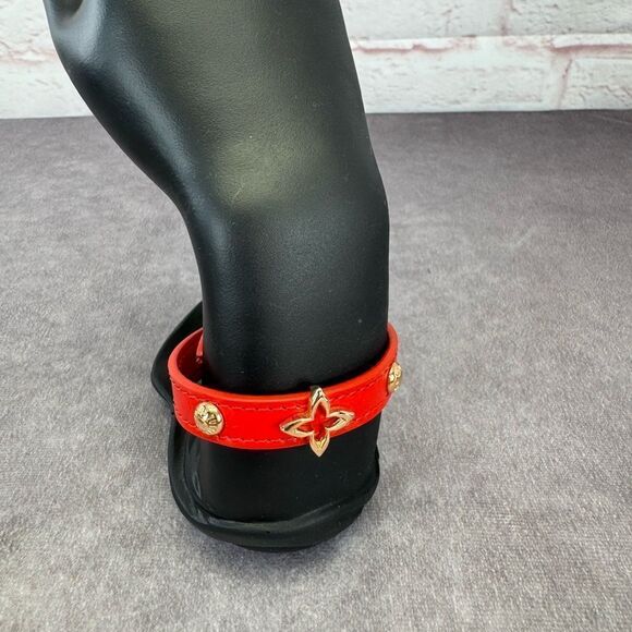 Louis Vuitton Blooming Red Monogram Flower Bracelet M6535 New - Picture 4 of 12